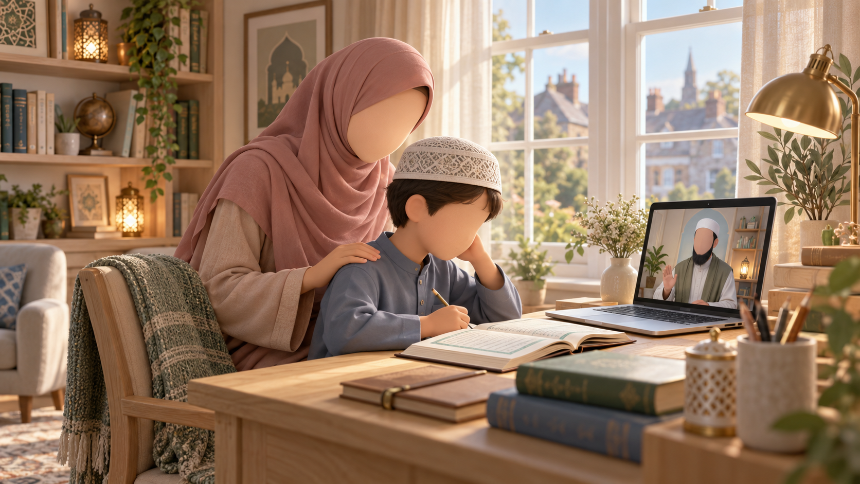 child struggling with quran reading