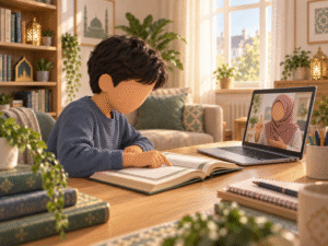 child struggling with quran reading