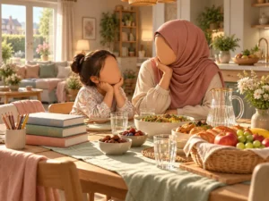 Child learning about Allah's provision through everyday blessings