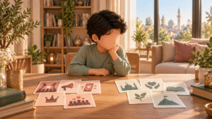 Muslim child learning justice through Sahaba Stories for Kids